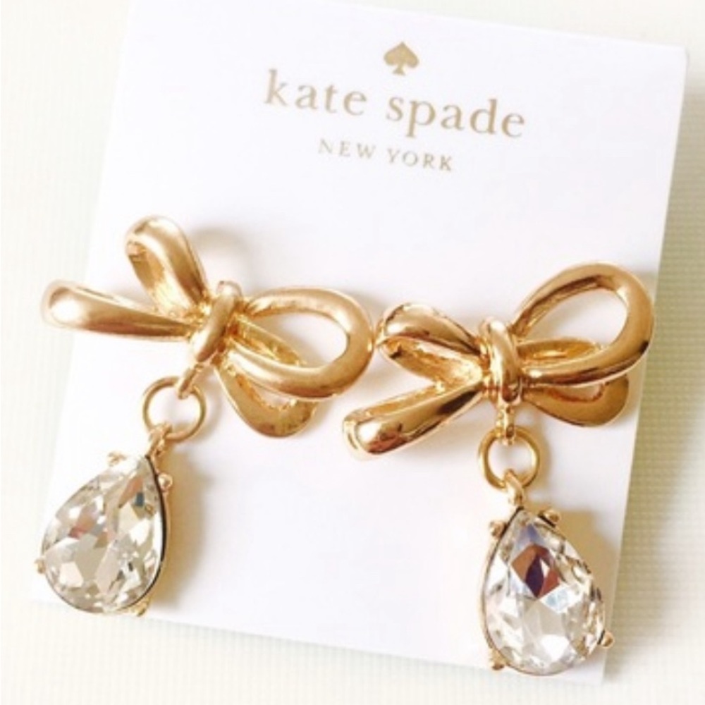 ❗️LAST ONE❗️Kate Spade bow and Crystal earrings